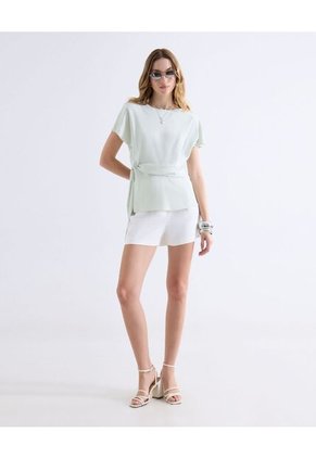 Blusa  Para Mujer Manga Corta Color Verde Marca Seven Seven #28124118