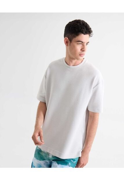 Camiseta Para Hombre Manga Corta Cuello Redondo Color Marfil Marca Seven Seven #45092672