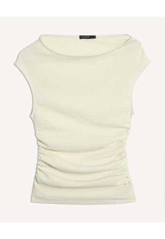 Camiseta  Para Mujer Manga Corta Cuello Redondo Color Marfil Marca Seven Seven #28096616 Seven Seven