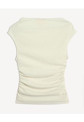 Camiseta  Para Mujer Manga Corta Cuello Redondo Color Marfil Marca Seven Seven #28096616