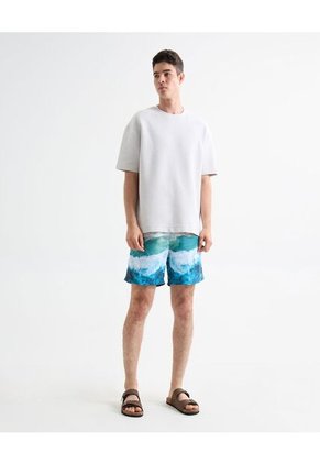 Camiseta Para Hombre Manga Corta Cuello Redondo Color Marfil Marca Seven Seven #45092672