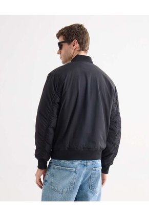 Chaqueta Para Hombre Bomber Color Negro Marca Seven Seven #45080467