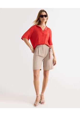 Short  Para Mujer Multiusos Plano Color Beige Marca Seven Seven #28191151 Seven Seven