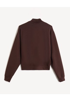 Buzo  Para Mujer Cuello Alto O Cuello Tortuga Color Café Marca Seven Seven #28060470