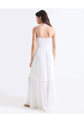 Vestido  Para Mujer M/Sisa Largo Color Blanco Marca Seven Seven #28171520