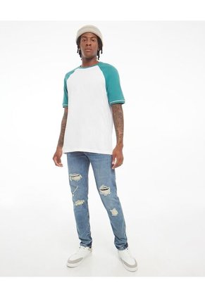 Camiseta  Para Hombre Manga Corta Color Crudo Marca Seven Seven #45092268