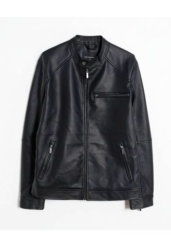 Chaqueta  Para Hombre Pu Color Negro Marca Seven Seven #45080501 Seven Seven