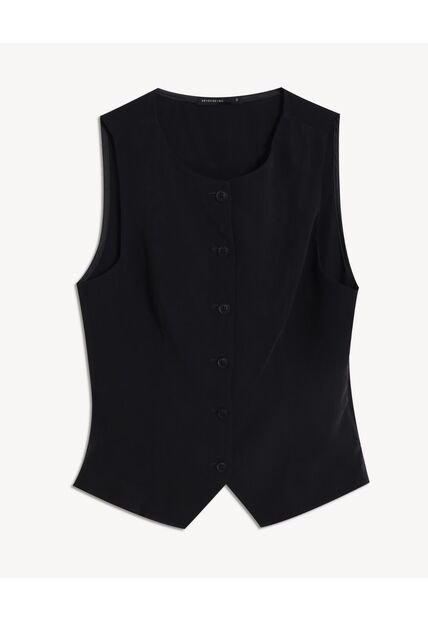 Chaleco  Para Mujer Plano Color Negro Marca Seven Seven #28250160