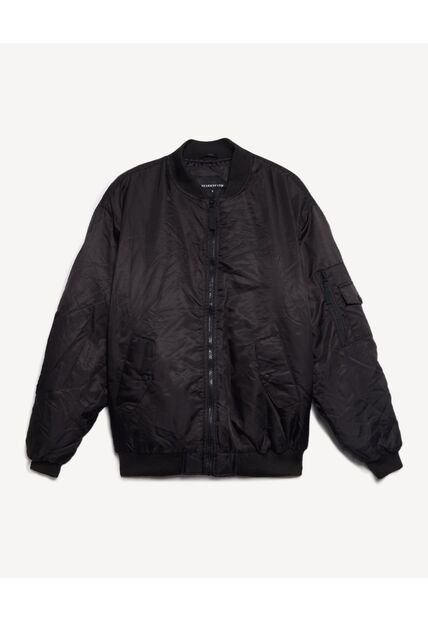 Chaqueta  Para Hombre Bomber Color Negro Marca Seven Seven #45080493