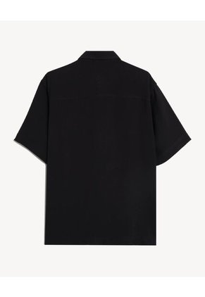 Camisa  Para Hombre Manga Corta Con Bolsillo Cuello C Color Negro Marca Seven Seven #45012242