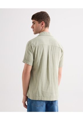 Camisa Resort Estampada  Para Hombre Verde Seven Seven