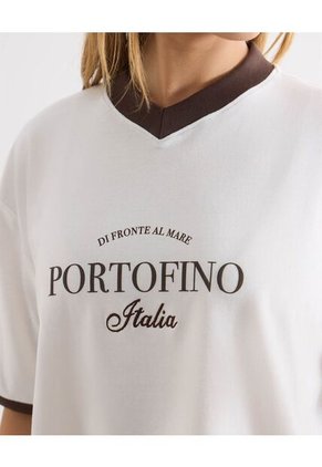 Camiseta  Para Mujer Manga Corta Cuello V Color Blanco Marca Seven Seven #28096643