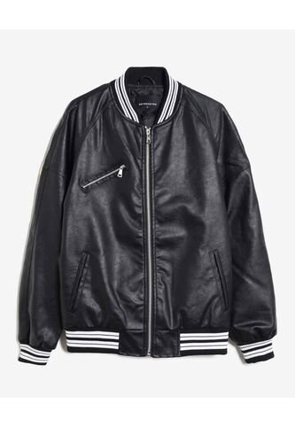 Chaqueta  Para Hombre Bomber Color Negro Marca Seven Seven #45080497 Seven Seven