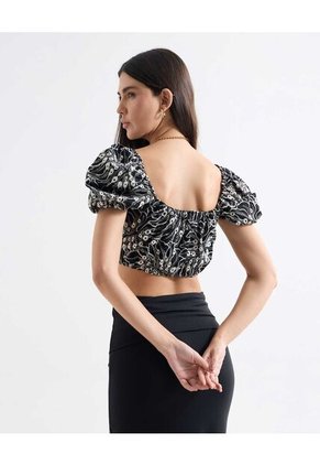 Blusa Para Mujer Manga Corta Color Negro Marca Seven Seven #28124033