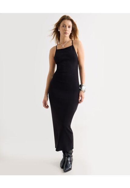 Vestido  Para Mujer M/Sisa Largo Color Negro Marca Seven Seven #28171473