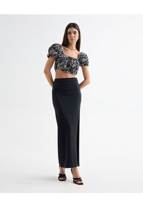 Blusa Para Mujer Manga Corta Color Negro Marca Seven Seven #28124033