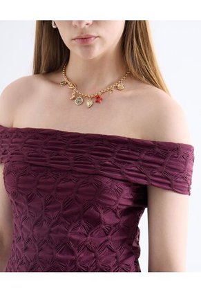 Camiseta  Para Mujer Crop Top Color Vino Marca Seven Seven #28096593