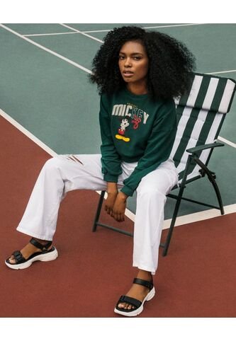 Buzo  Para Mujer Cuello Redondo Color Esmeralda Marca Seven Seven #28060365 Seven Seven