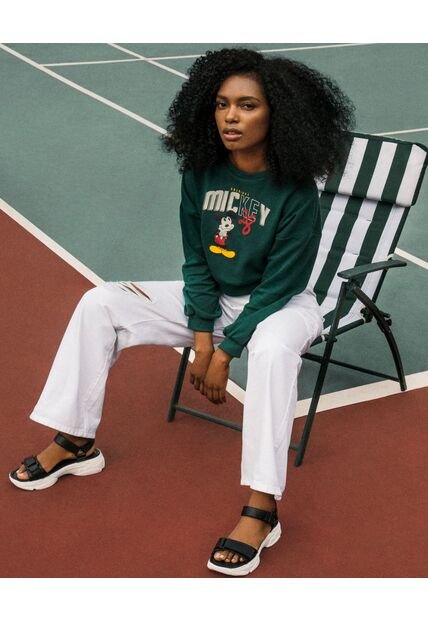 Buzo  Para Mujer Cuello Redondo Color Esmeralda Marca Seven Seven #28060365