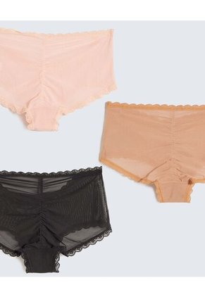 Panty Para Mujer Cachetero Color Negro Marca Seven Seven #28800107