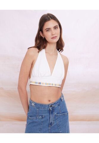 Blusa  Para Mujer Manga Sisa Color Crudo Marca Seven Seven #28123763 Seven Seven