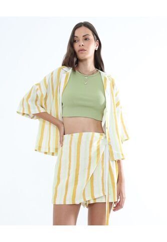 Short Para Mujer  Color Amarillo  Marca Seven Seven #28191049 Seven Seven