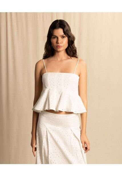 Blusa  Para Mujer Manga Sisa Color Crudo Marca Seven Seven #28124174