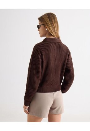 Camiseta  Para Mujer Manga Corta Moda Color Café Marca Seven Seven #28096508