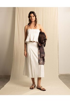 Blusa  Para Mujer Manga Sisa Color Crudo Marca Seven Seven #28124174