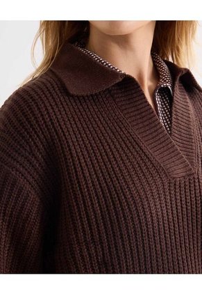 Camiseta  Para Mujer Manga Corta Moda Color Café Marca Seven Seven #28096508