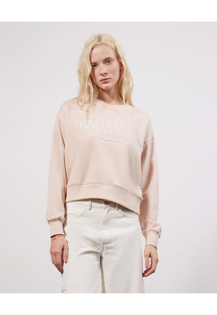 Buzo Para Mujer Cuello Redondo Color Beige Marca Seven Seven #28060430