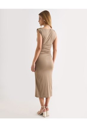 Vestido  Para Mujer M/Sisa Largo Color Beige Marca Seven Seven #28171507