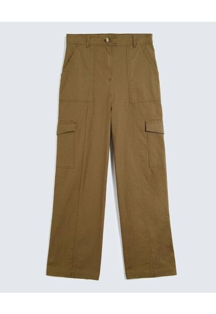 Pantalón Cargo  Para Mujer Café Seven Seven