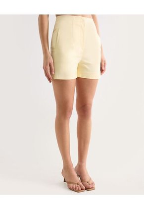 Short  Para Mujer Multiusos Plano Color Amarillo Marca Seven Seven #28191130