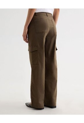 Pantalón Cargo  Para Mujer Café Seven Seven