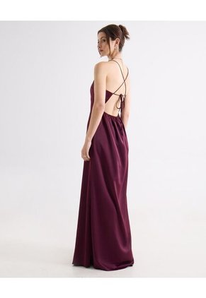 Vestido  Para Mujer M/Sisa Largo Color Vino Marca Seven Seven #28171498