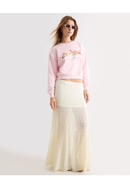 Falda  Para Mujer Largo Color Marfil Marca Seven Seven #28140977