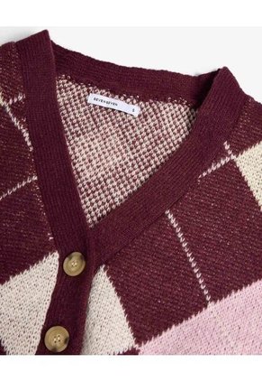 Saco  Para Mujer Cardigan Color Vino Marca Seven Seven #28330694