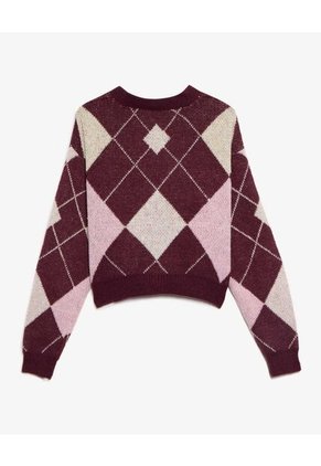 Saco  Para Mujer Cardigan Color Vino Marca Seven Seven #28330694