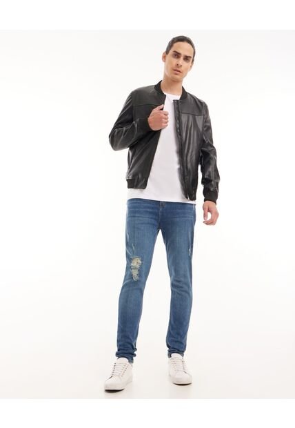 Jean  Para Hombre Skinny Color Azul Marca Seven Seven #45160442
