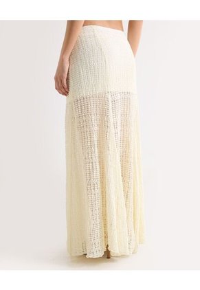 Falda  Para Mujer Largo Color Marfil Marca Seven Seven #28140977