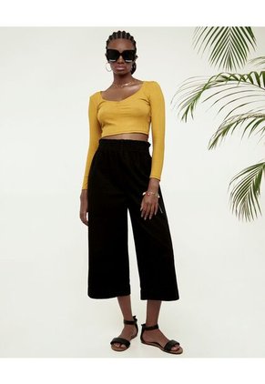 Camiseta  Para Mujer Manga Larga Color Mostaza Marca Seven Seven #28094796