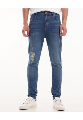 Jean  Para Hombre Skinny Color Azul Marca Seven Seven #45160442