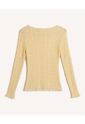 Camiseta  Para Mujer Manga Larga Moda Color Amarillo Marca Seven Seven #28096640