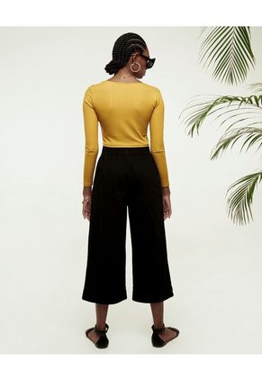 Camiseta  Para Mujer Manga Larga Color Mostaza Marca Seven Seven #28094796