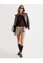 Short De Vestir Con Pinzas  Para Mujer Beige Seven Seven de Seven Seven