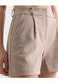 Short De Vestir Con Pinzas  Para Mujer Beige Seven Seven de Seven Seven