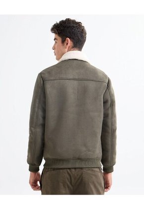 Chaqueta Para Hombre Shearling Color Verde Oscuro Marca Seven Seven #45080458