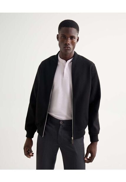 Chaqueta Para Hombre Bomber Color Negro Marca Seven Seven #45080476