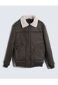 Chaqueta Para Hombre Shearling Color Verde Oscuro Marca Seven Seven #45080458 de Seven Seven